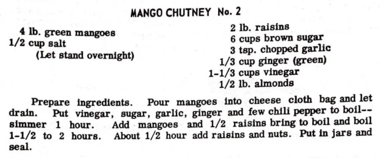 Mango Chutney No. 2