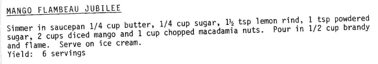 Mango Flambeau Jubilee