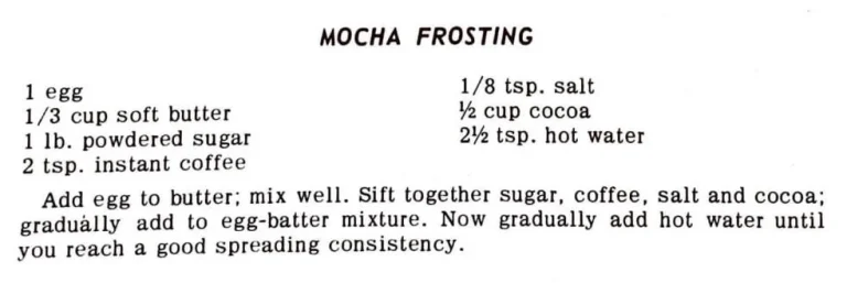 Mocha Frosting
