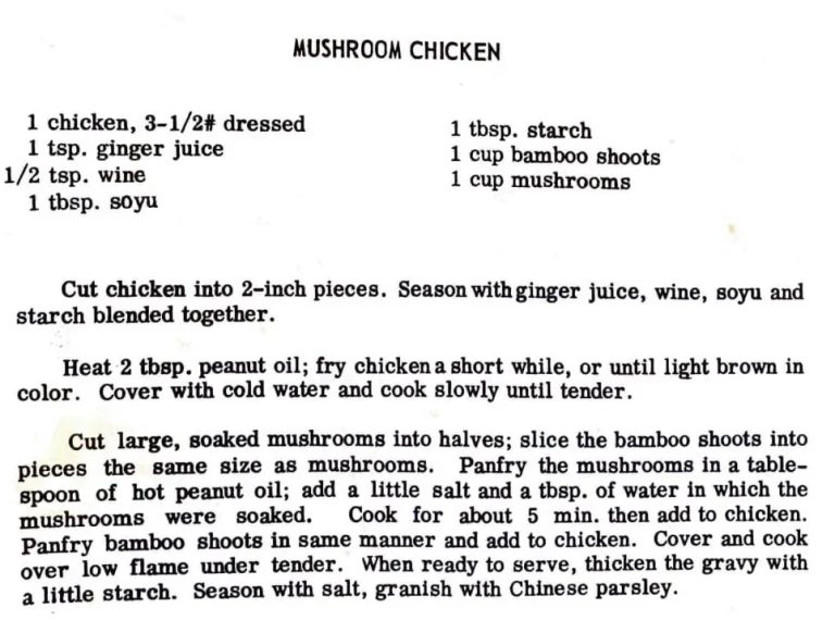 Mushroom Chicken