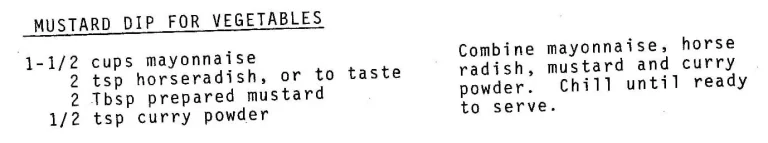 Mustard Dip for Vegetables