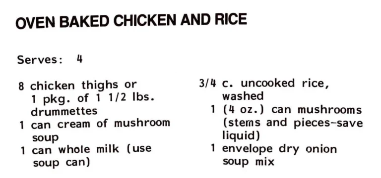 Oven Baked Chicken and Rice