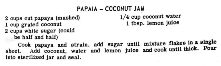 Papaia-Coconut Jam