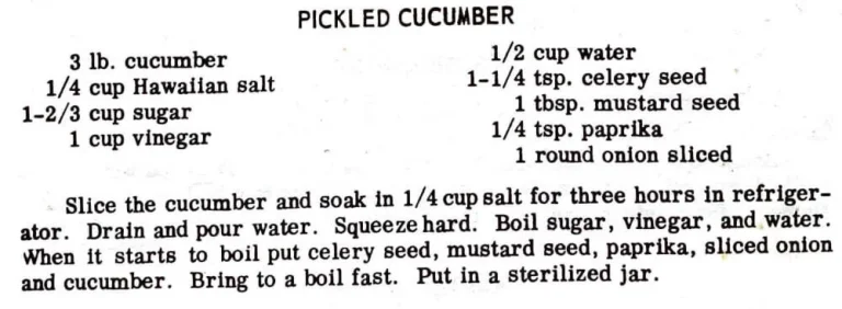 Pickled Cucumber