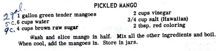 Pickled Mango