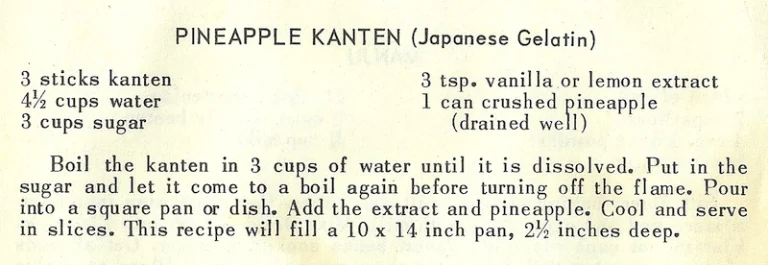 Pineapple Kanten (Japanese Gelatin)
