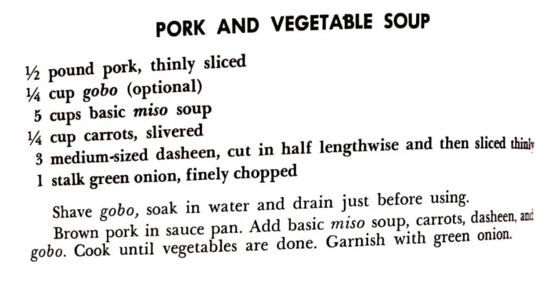Pork and Vegetable Soup