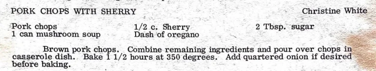 Pork Chops With Sherry