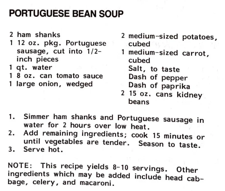 Portuguese Bean Soup #3