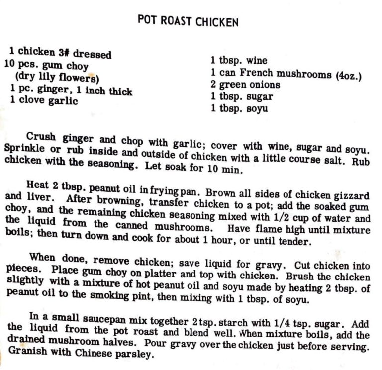 Pot Roast Chicken