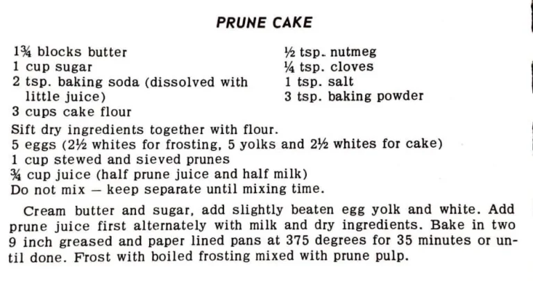 Prune Cake