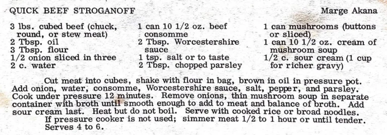 Quick Beef Stroganoff