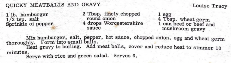 Quicky Meatballs and Gravy