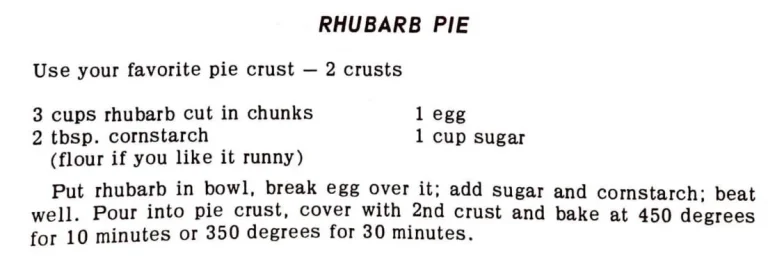 Rhubarb Pie
