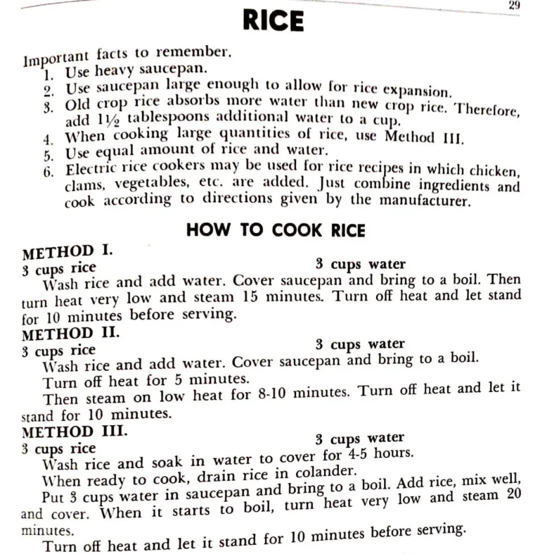 Rice – How to Cook Rice