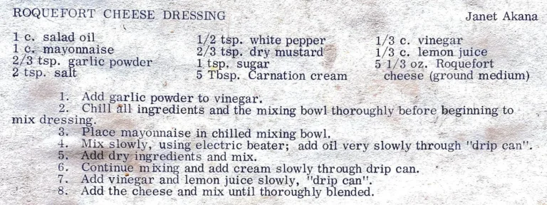 Roquefort Cheese Dressing