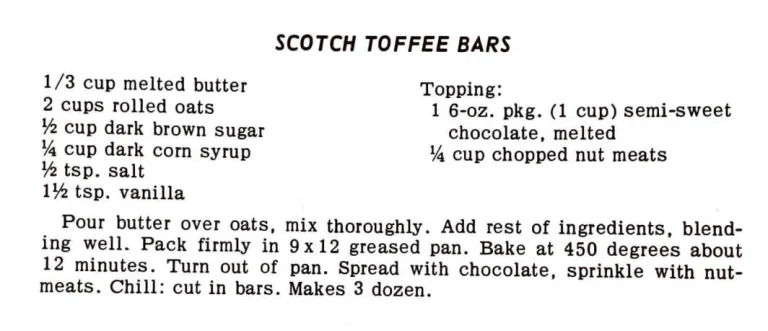 Scotch Toffee Bars