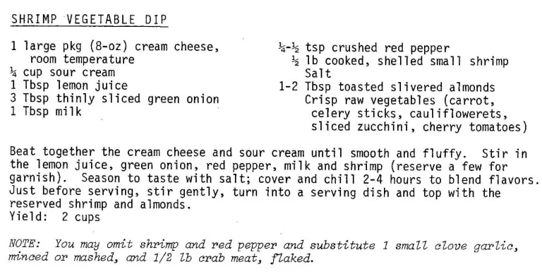 Shrimp Vegetable Dip