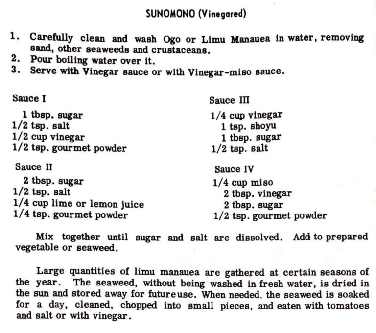 Sunomono (Vinegared)