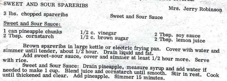 Sweet and Sour Spareribs