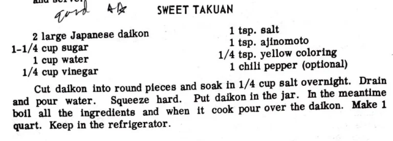 Sweet Takuan