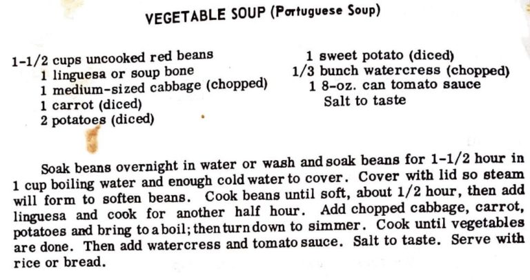 Vegetable Soup (Portuguese Soup)