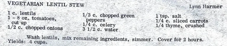 Vegetarian Lentil Stew