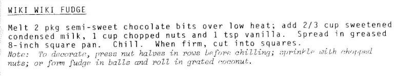 Wiki Wiki Fudge