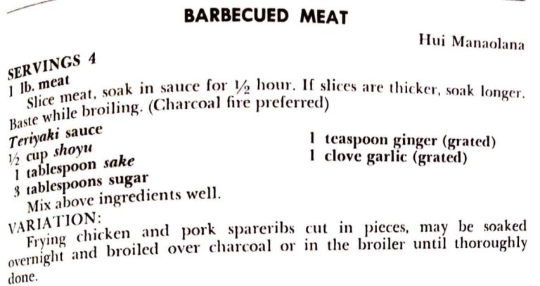 Barbecued Meat