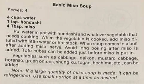 Basic Miso Soup