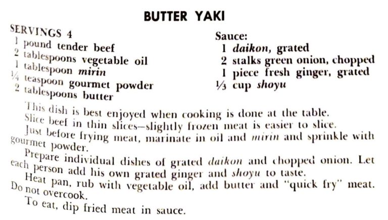 Butter Yaki