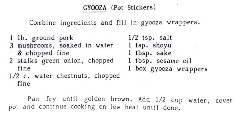 Gyooza (Pot Stickers)