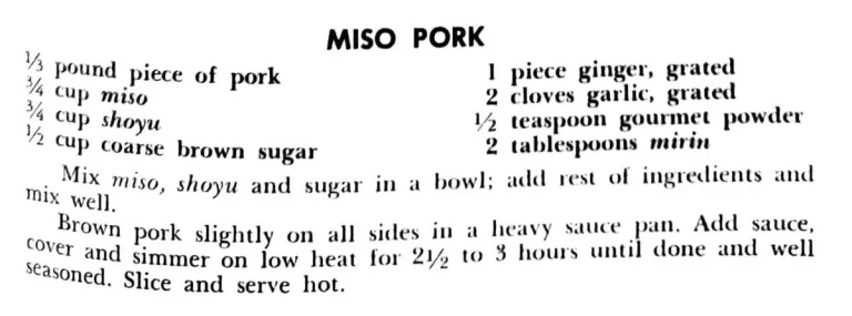 Miso Pork