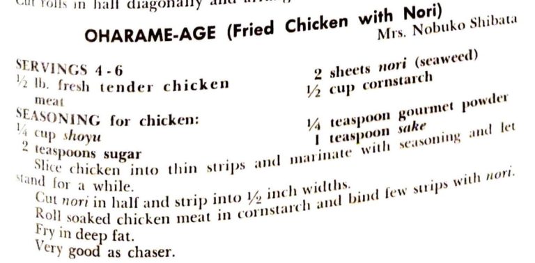 Oharame-Age (Fried Chicken With Nori)
