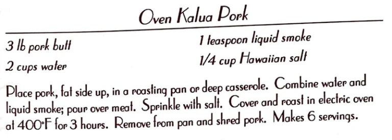 Oven Kalua Pork