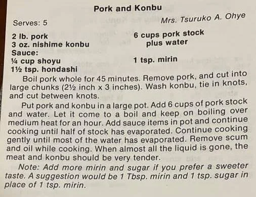 Pork and Konbu