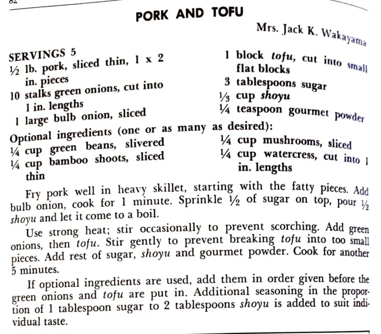 Pork and Tofu