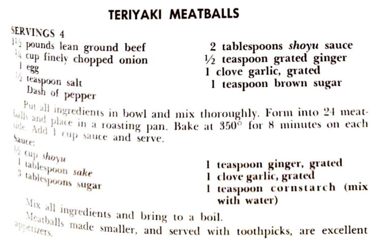 Teriyaki Meatballs