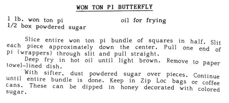 Won Ton Pi Butterfly