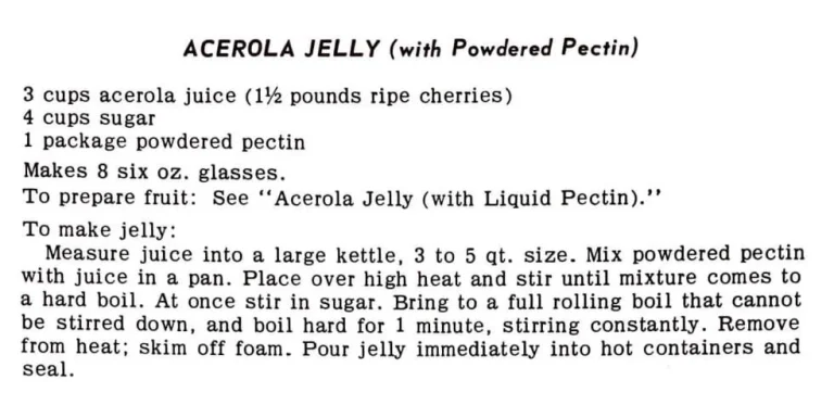 Acerola Jelly (With Powdered Pectin)
