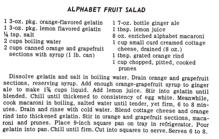 Alphabet Fruit Salad