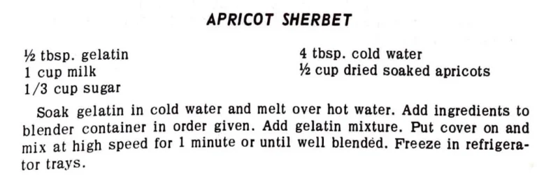 Apricot Sherbet