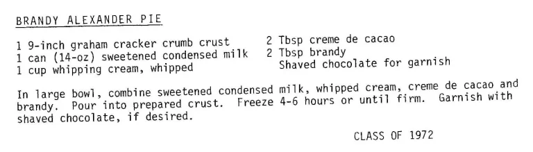 Brandy Alexander Pie