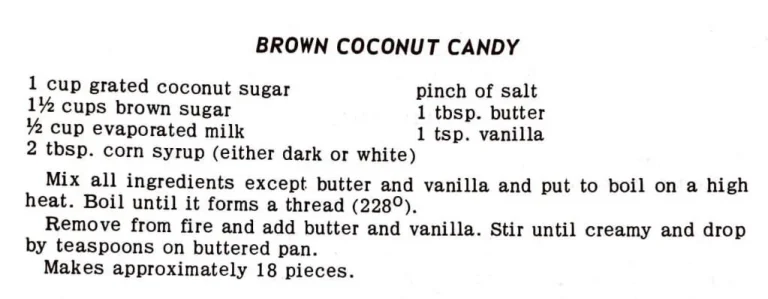 Brown Coconut Candy