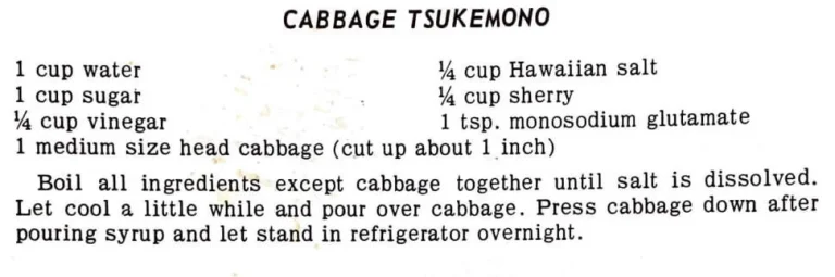 Cabbage Tsukemono