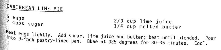 Caribbean Lime Pie