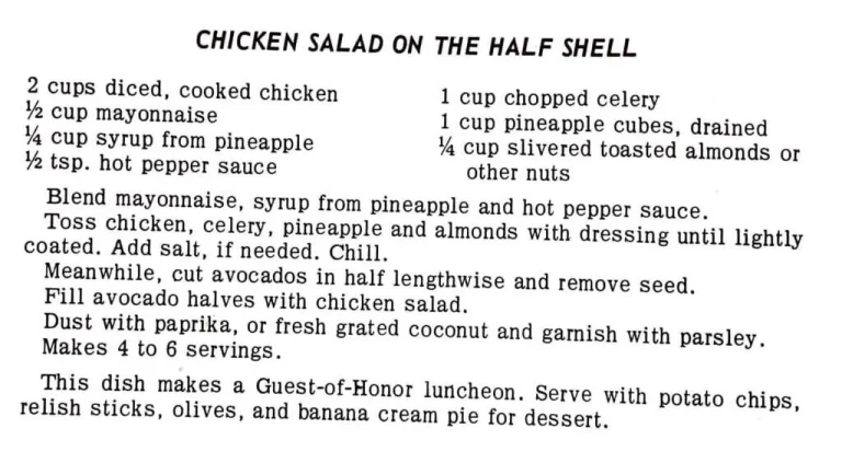 Chicken Salad on the Half Shell