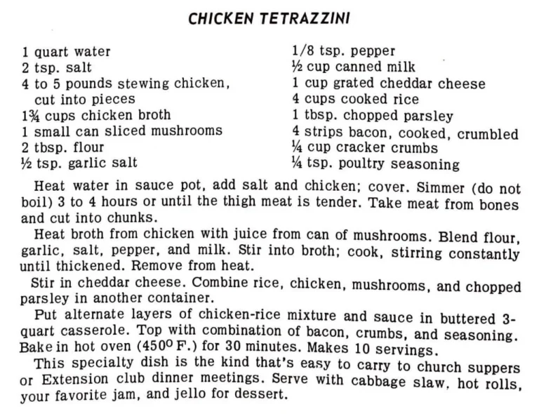 Chicken Tetrazzini