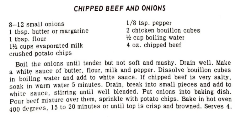 Chipped Beef and Onions