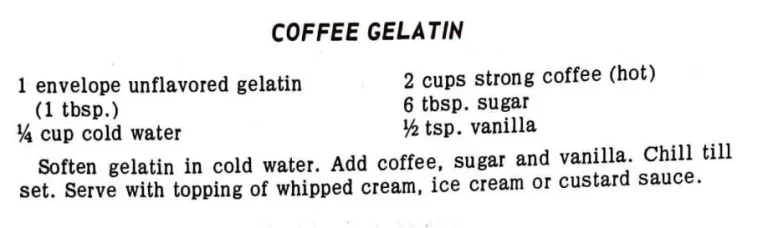Coffee Gelatin